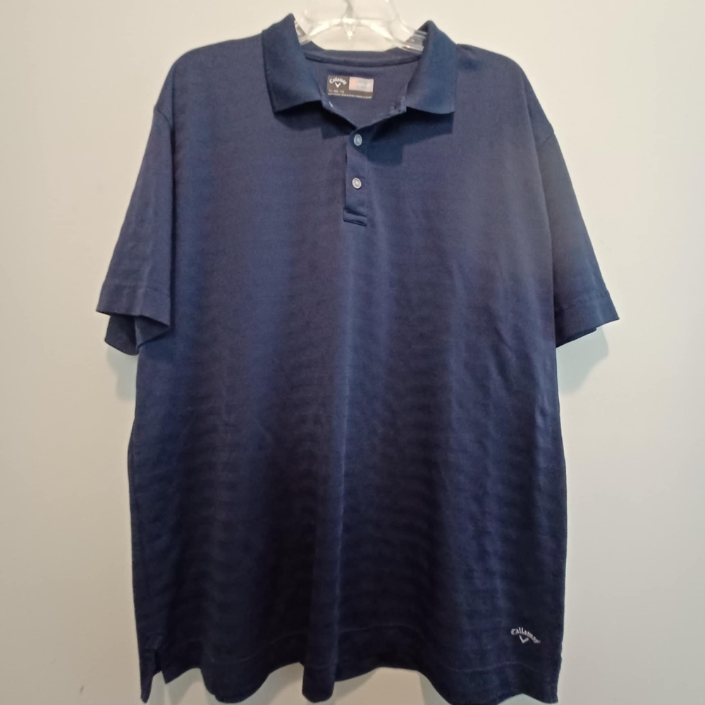 Callaway OptiDri Polo Shirt Mens XL Black Short Sleeve Golf‎ Performance